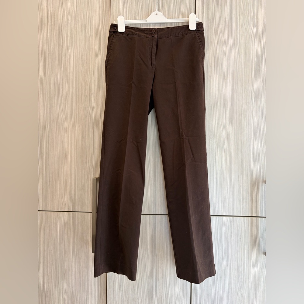 Talbots Heritage Chino Pants Brown Cotton Straight Leg Mid Rise Size 4